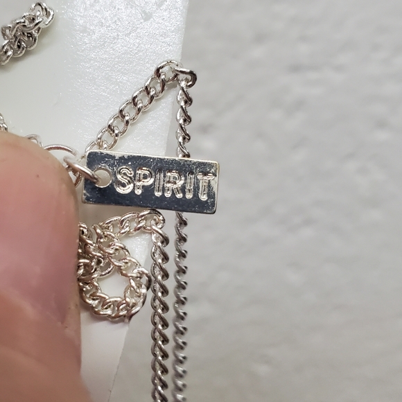 New Spirit Opalesque Triple Moon Crystal Necklace. - Picture 9 of 10